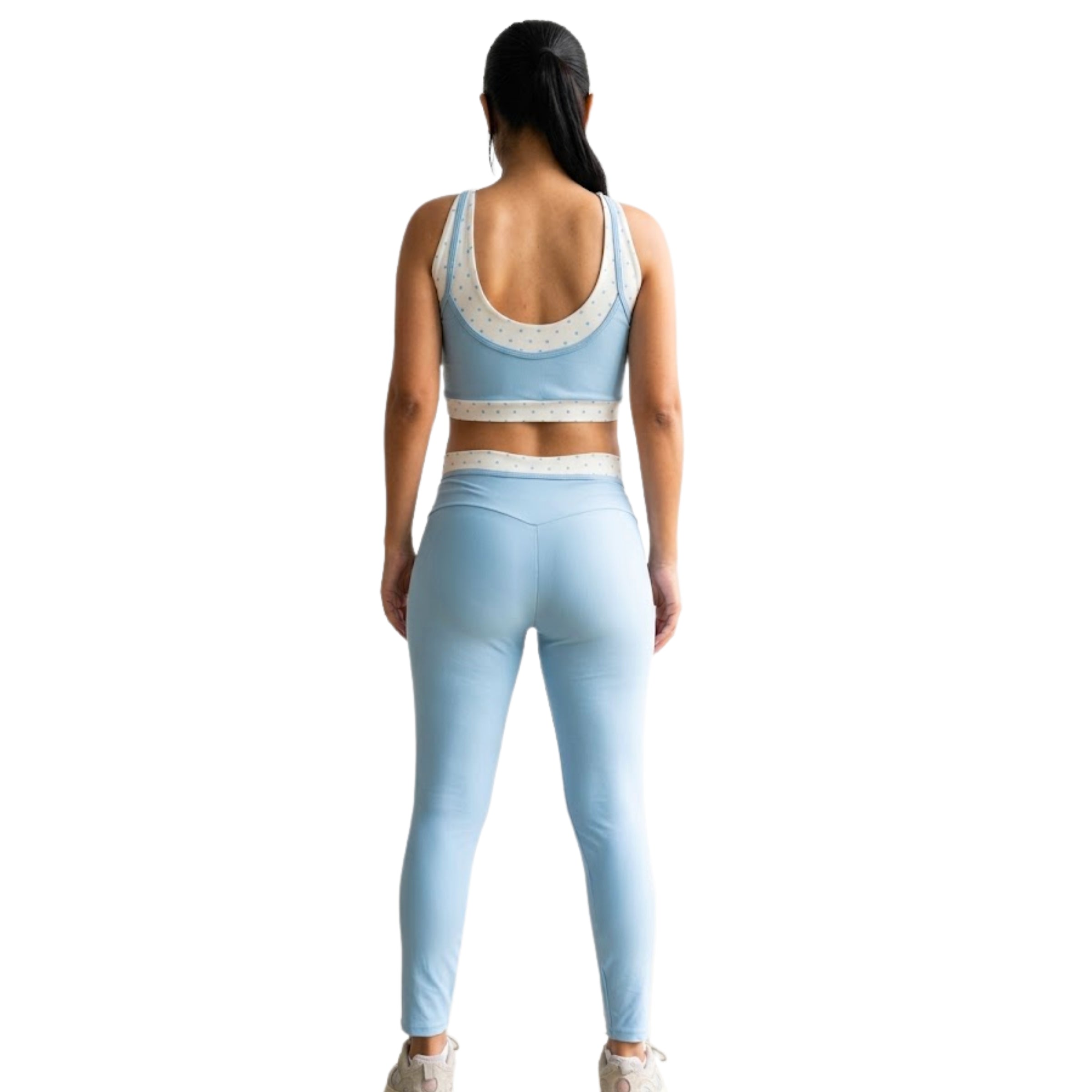 BABY BLUE SPOTTED SPORTS TRIO