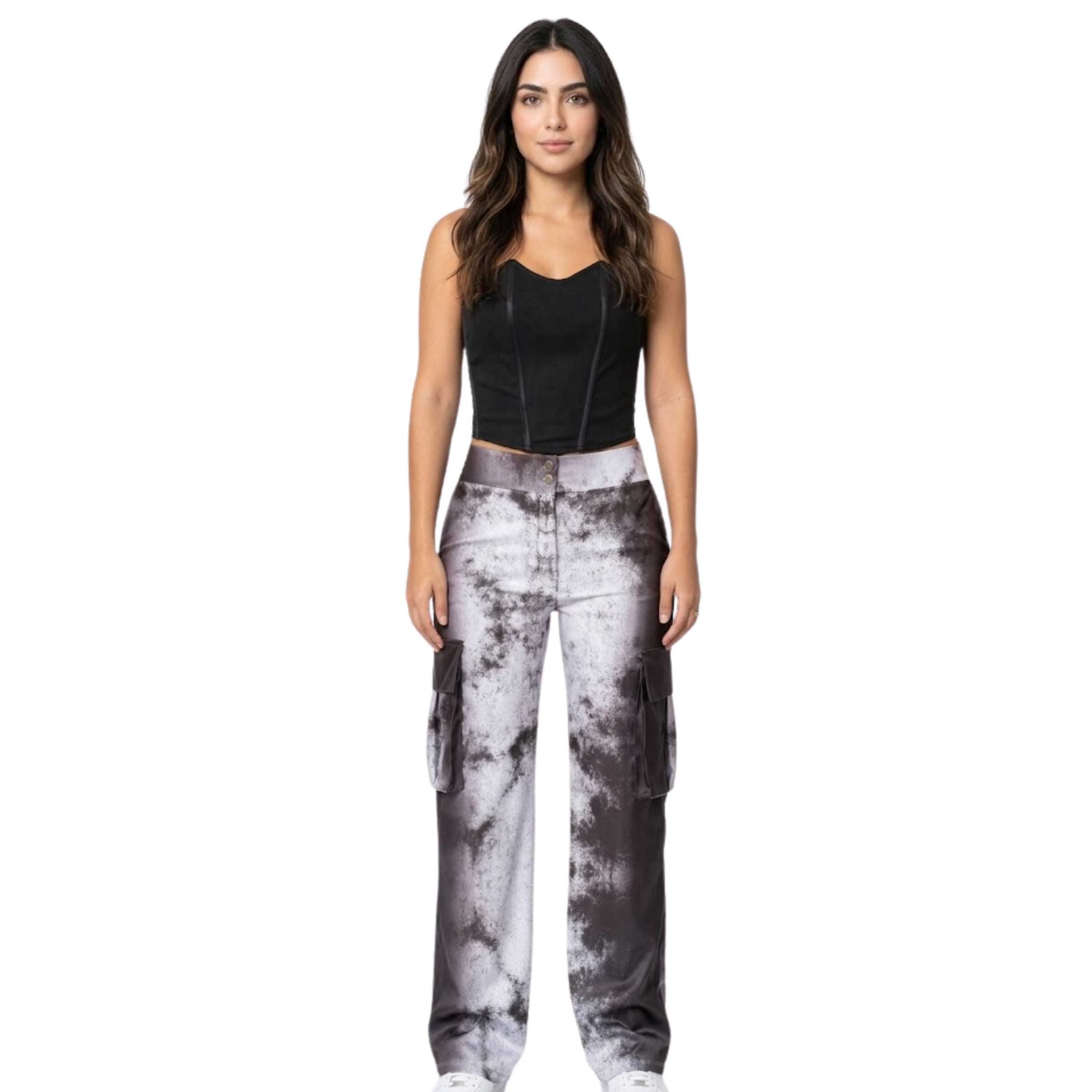 SMOKED CARGO PANTS