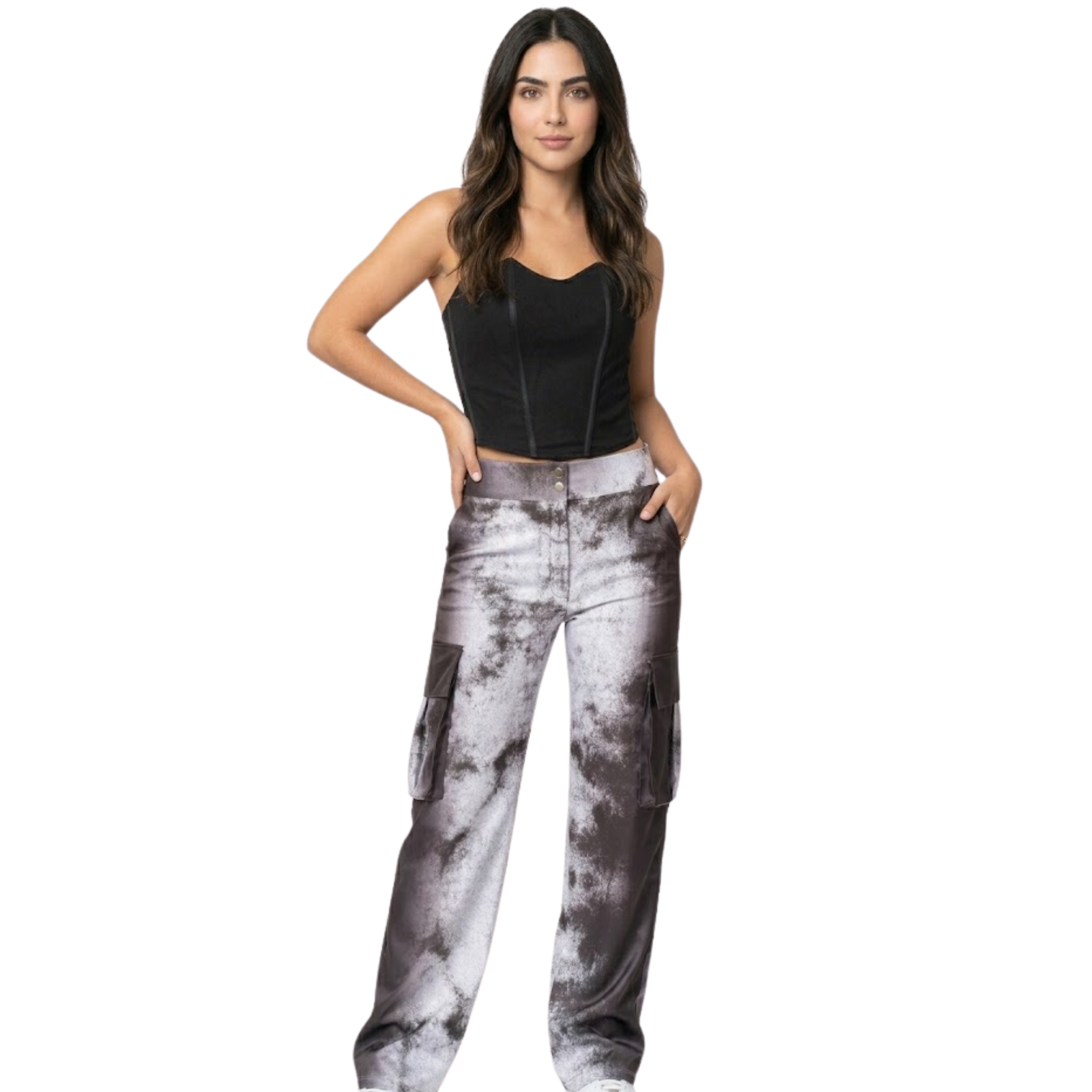 SMOKED CARGO PANTS