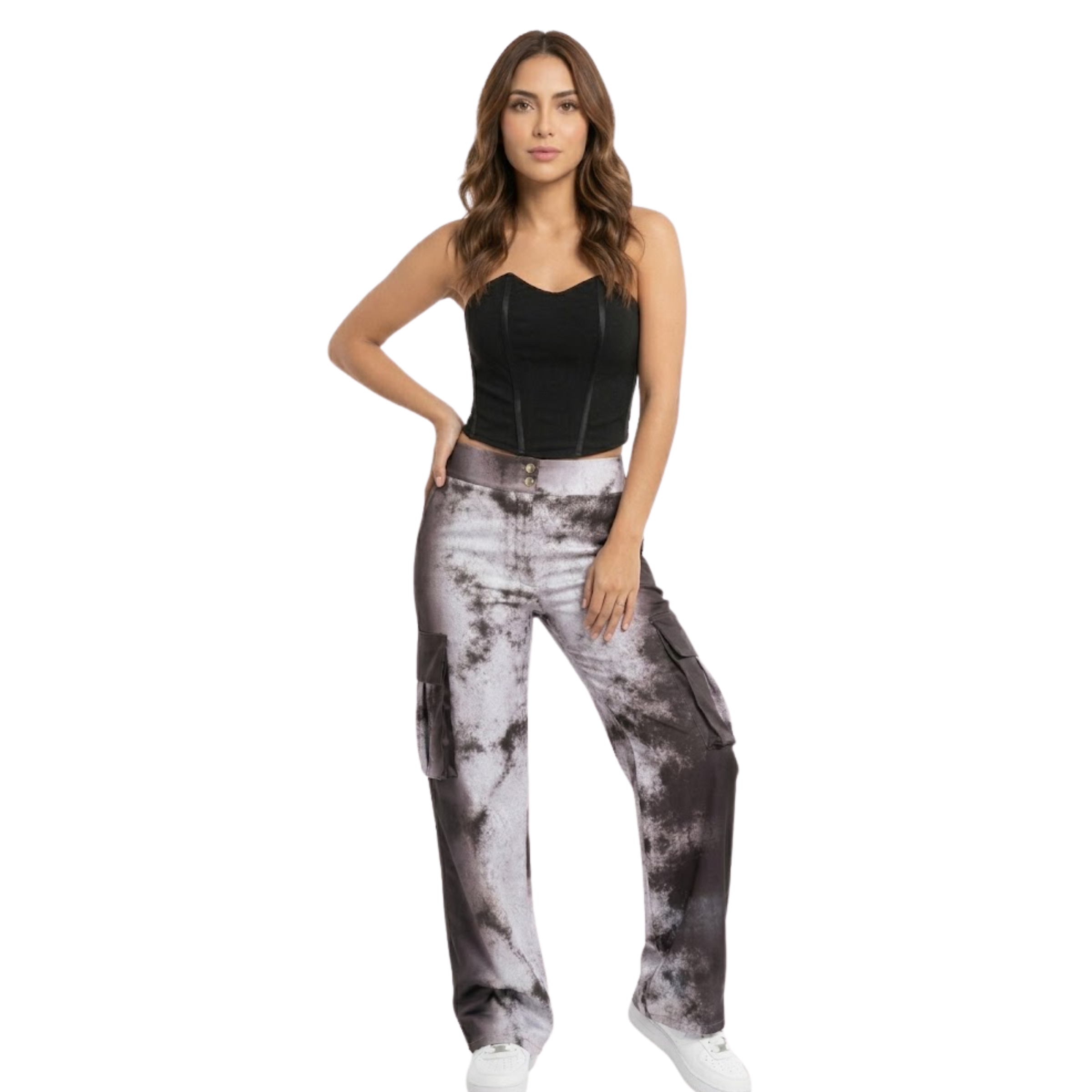 SMOKED CARGO PANTS