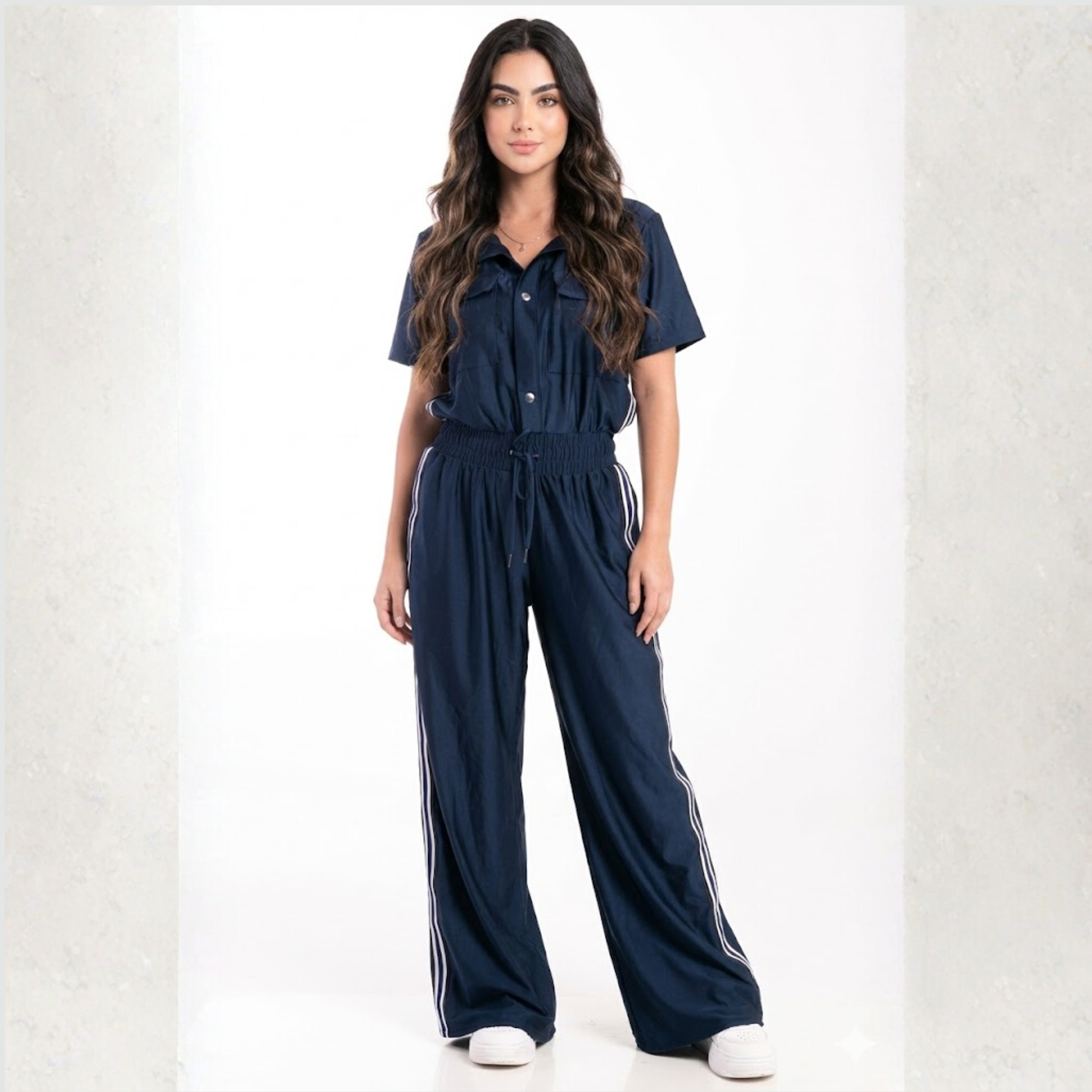 JUMPSUIT WITH ELASTICATED CUFFS