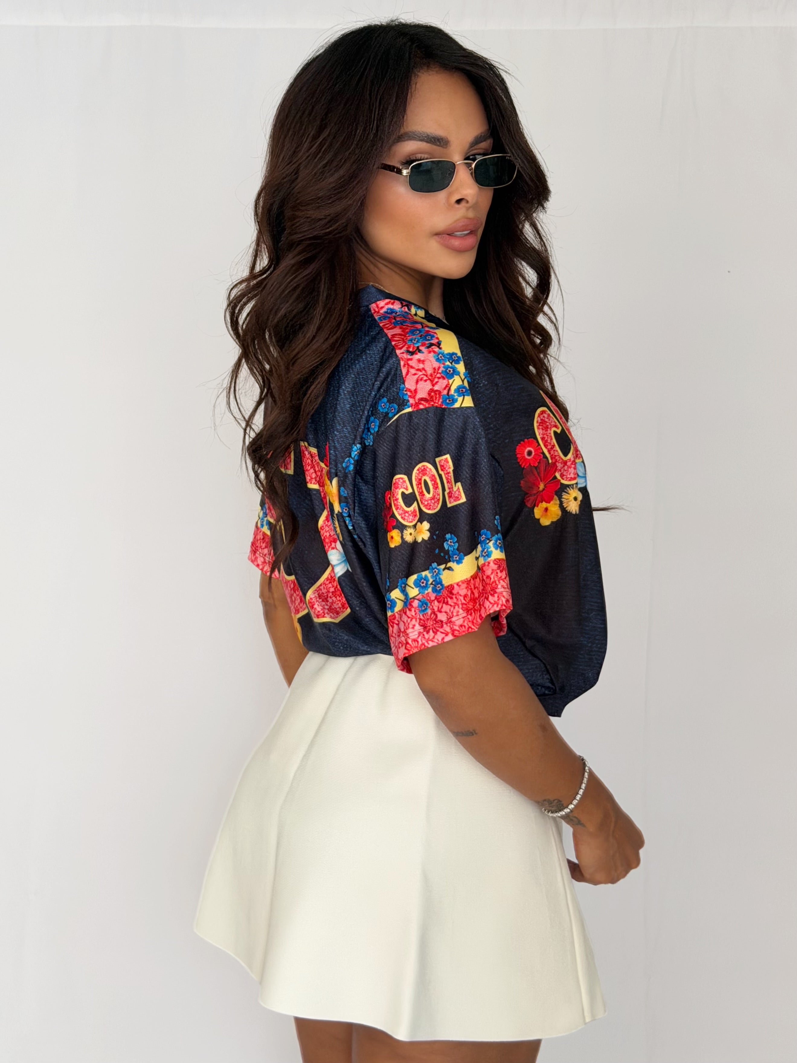 CAMISETA DE COLOMBIA FLORES
