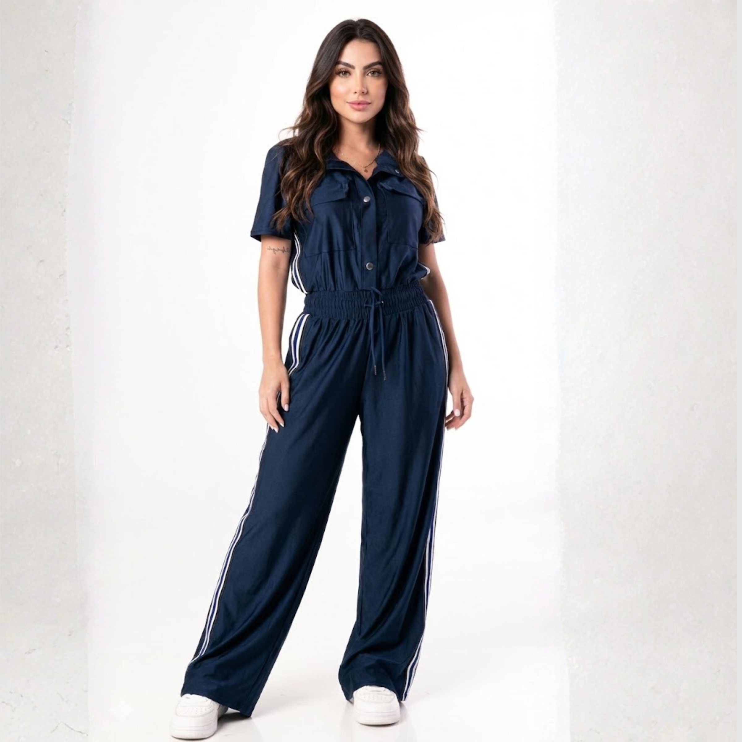 JUMPSUIT WITH ELASTICATED CUFFS