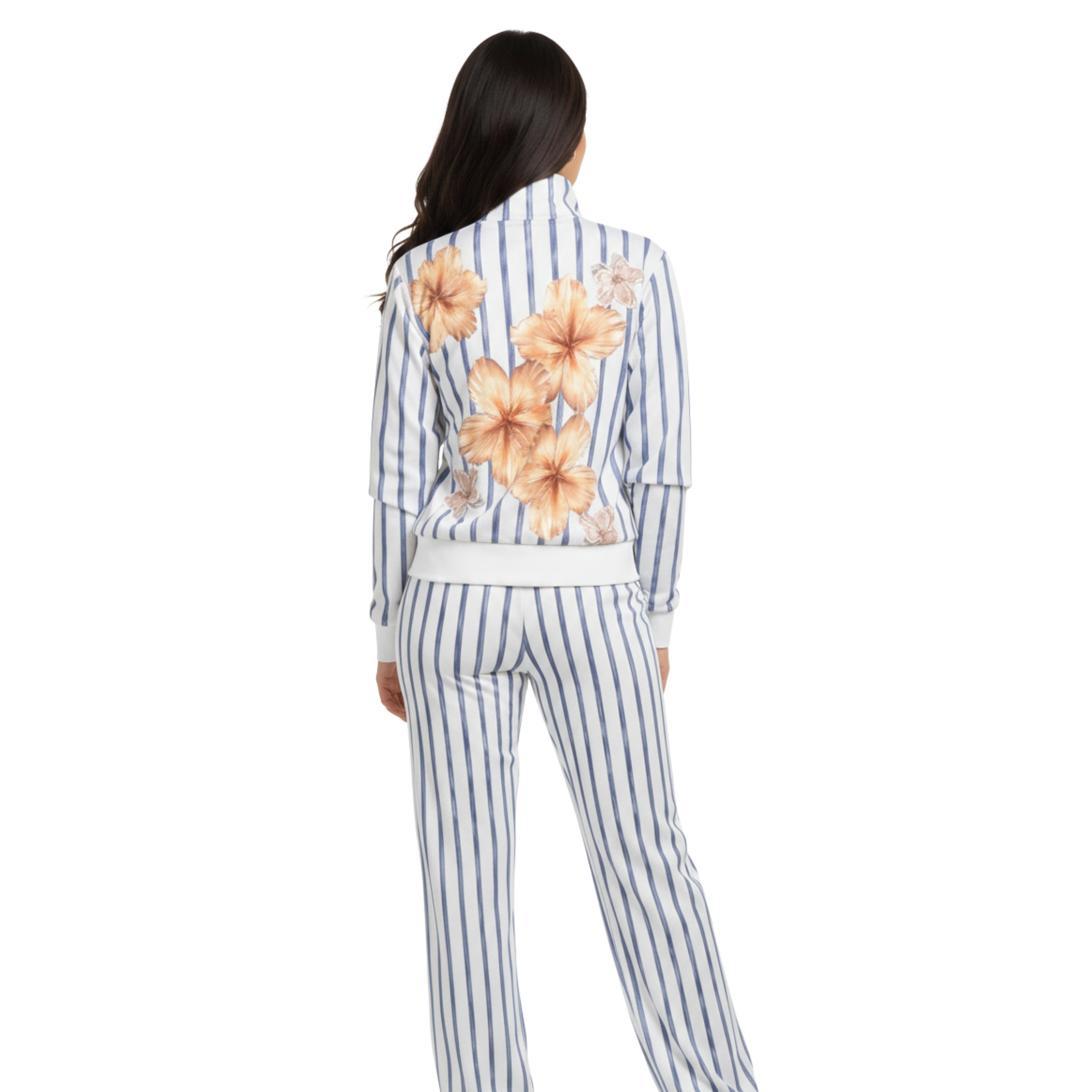 GOLD FLORAL JACKET AND TROUSER SET
