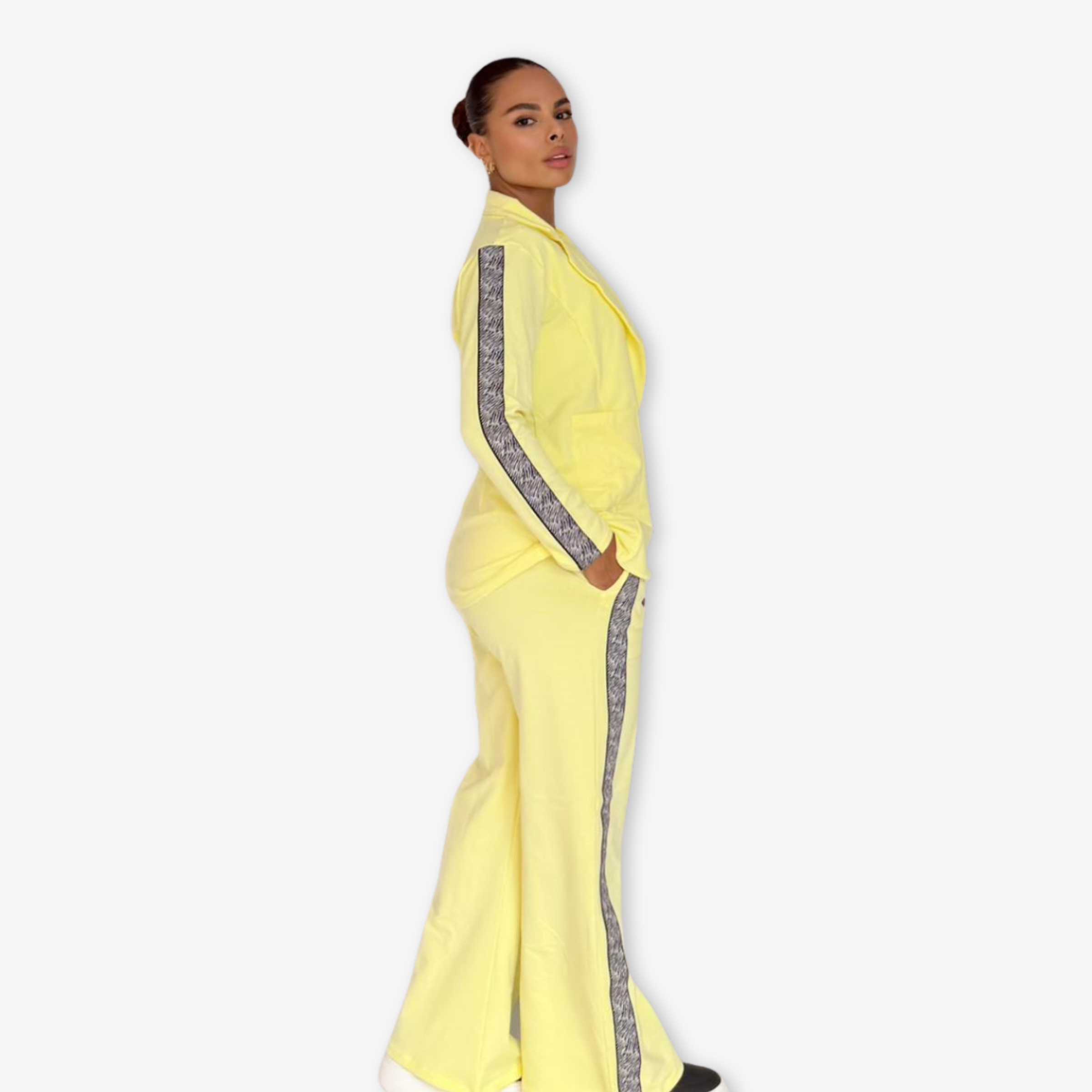 YELLOW CASUAL-CHIC BLAZER SET