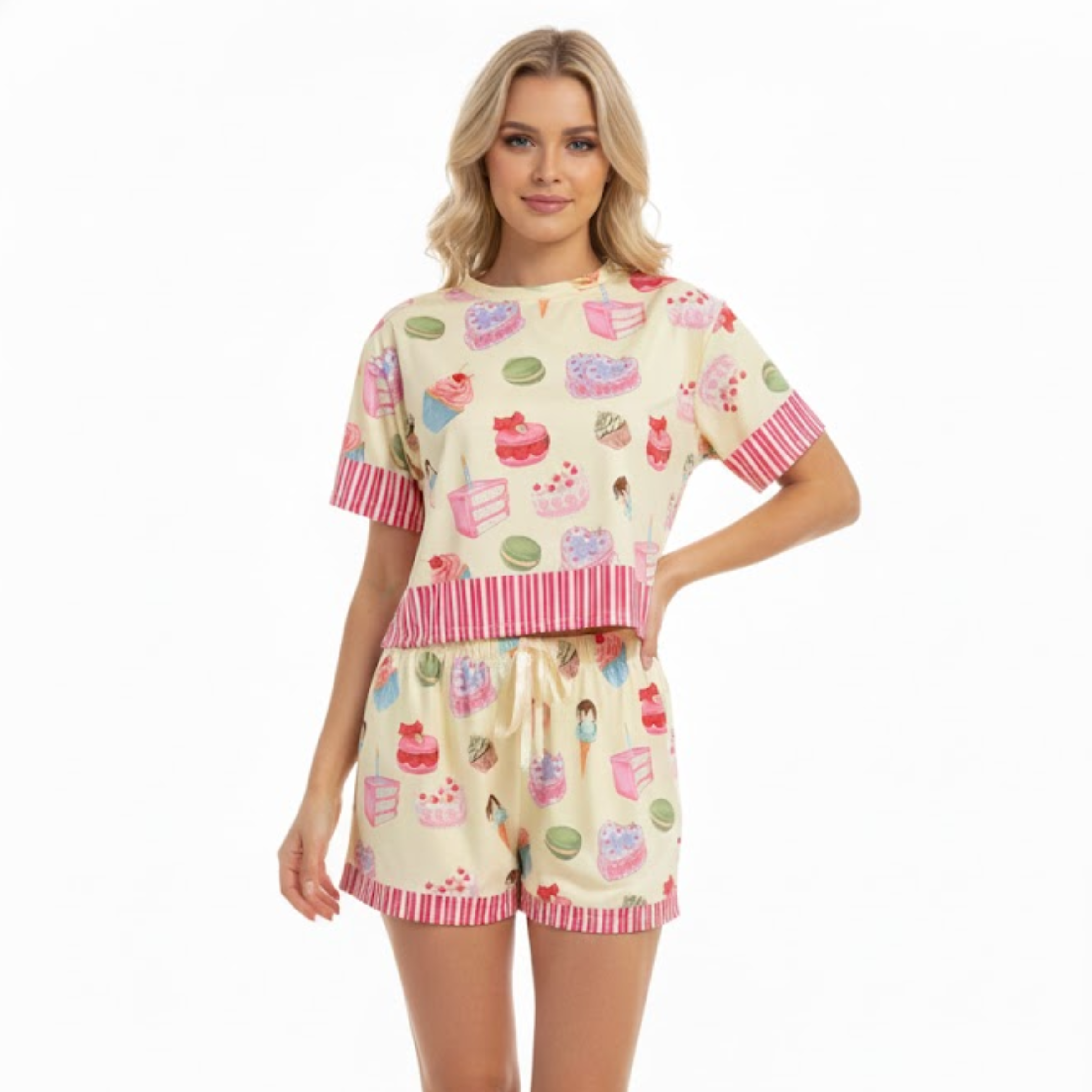 PASTEL PRINT SHORT PAJAMAS
