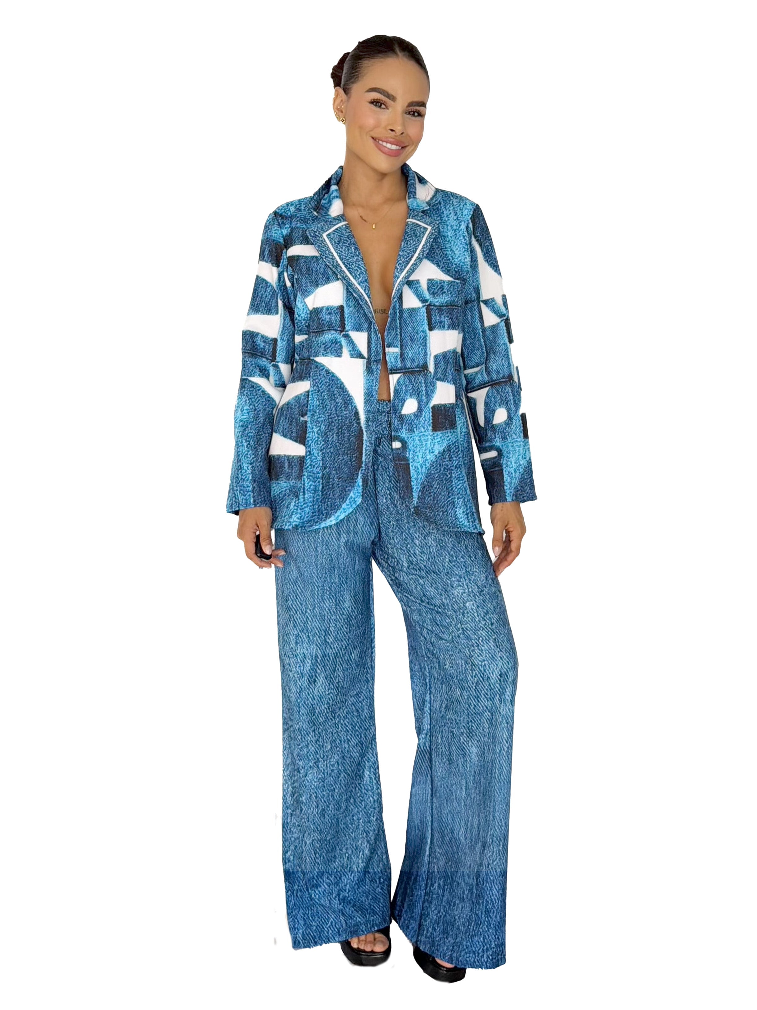 SET GLAMOUR DENIM BLUE