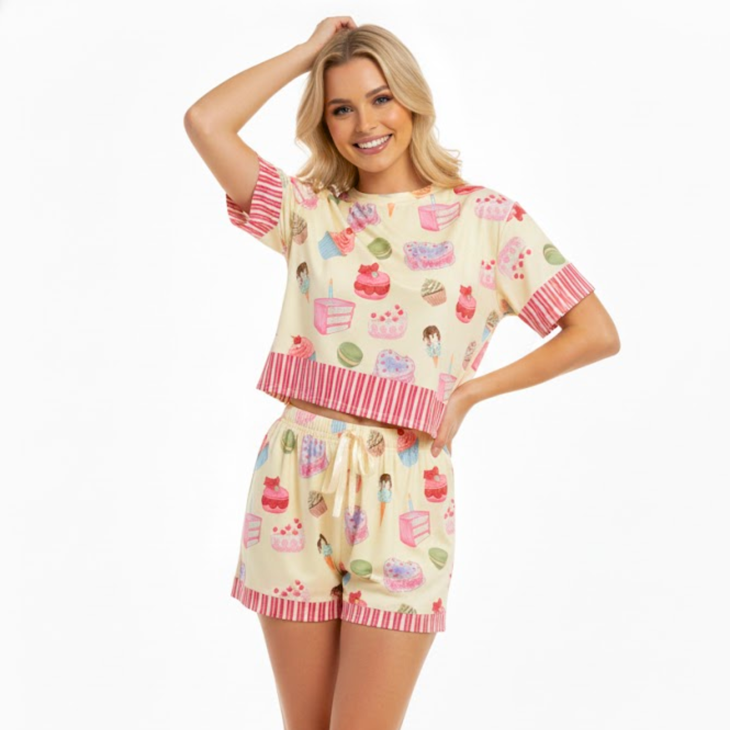 PASTEL PRINT SHORT PAJAMAS
