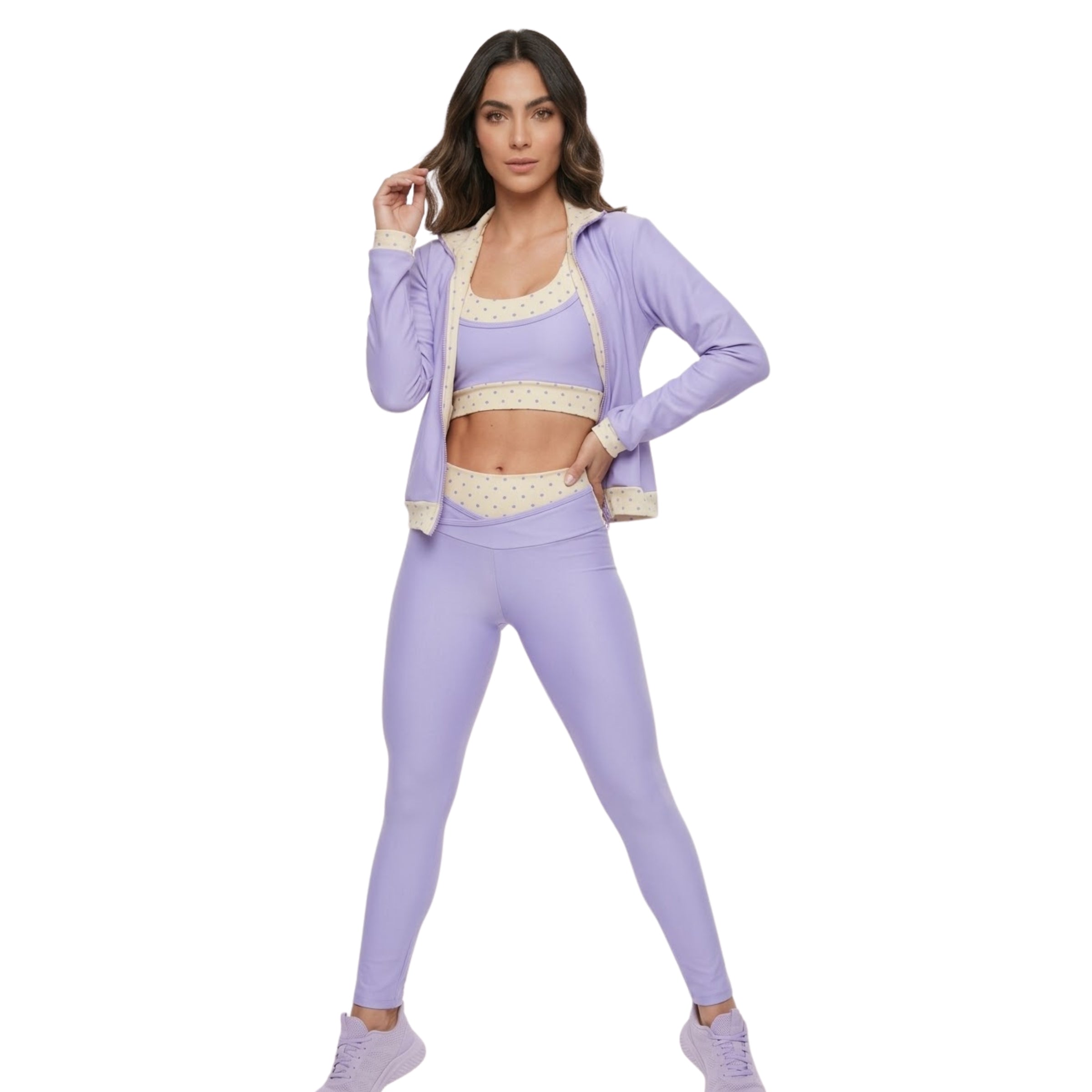 PURPLE DOTS SPORTS TRIO