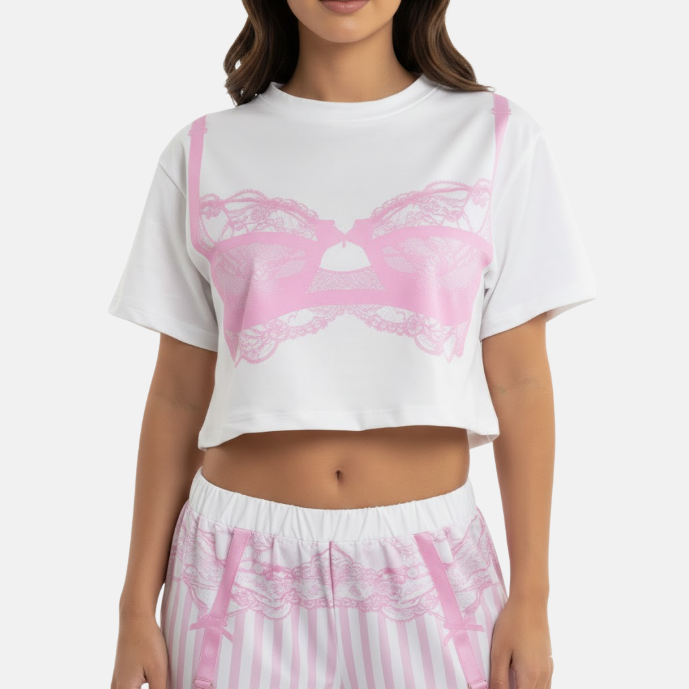 PINK BRALETTE PAJAMAS