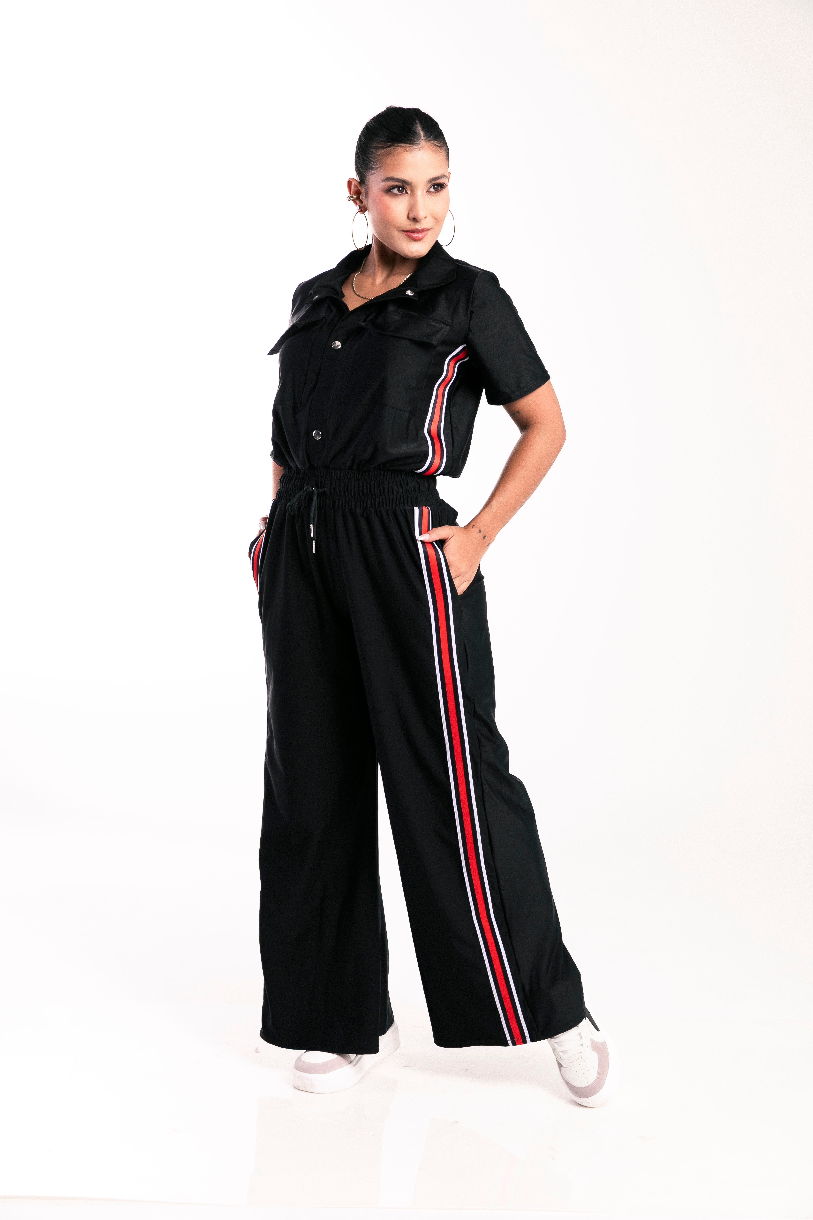 JUMPSUIT WITH ELASTICATED CUFFS