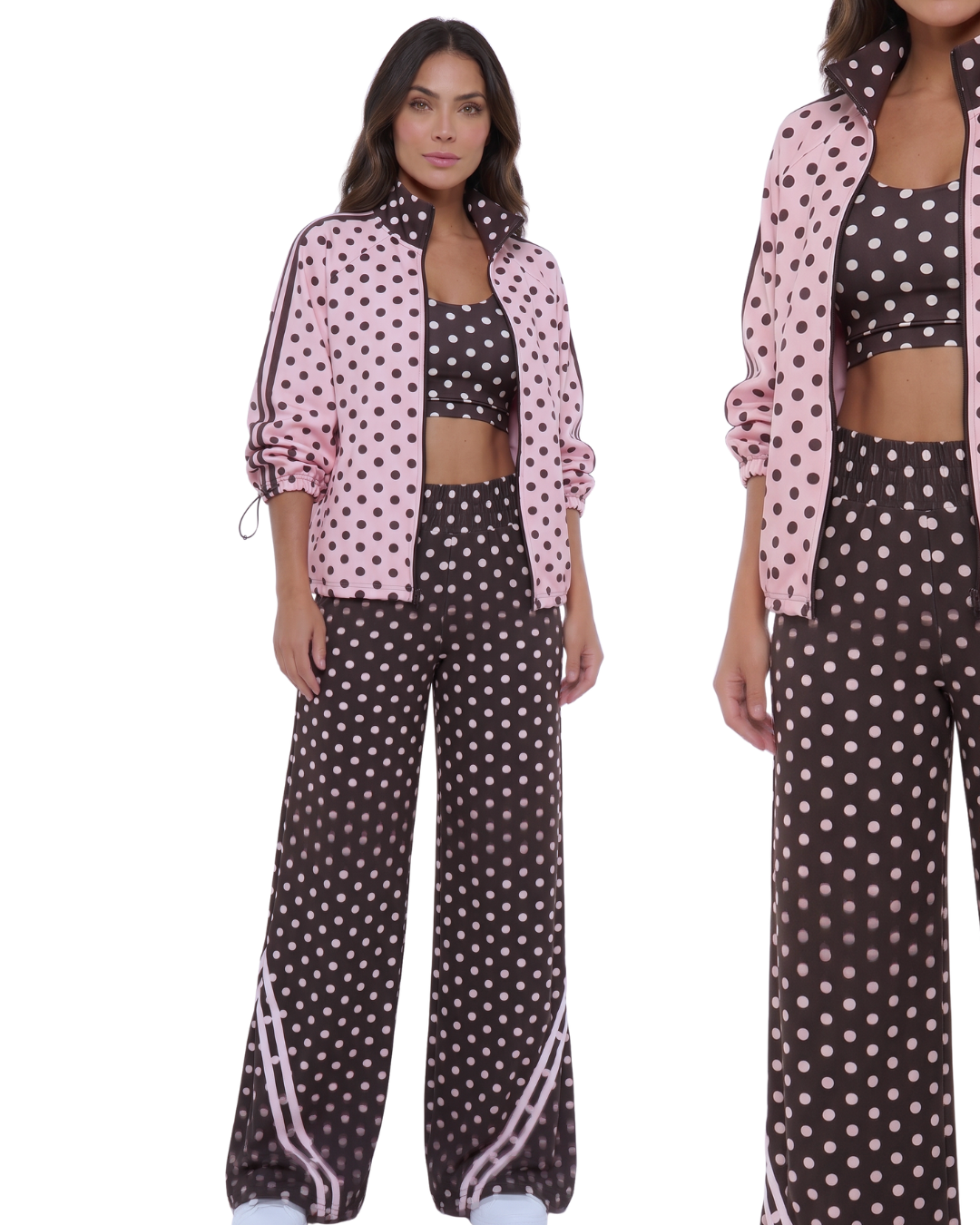 SET VIAJERO LUNARES ROSADO