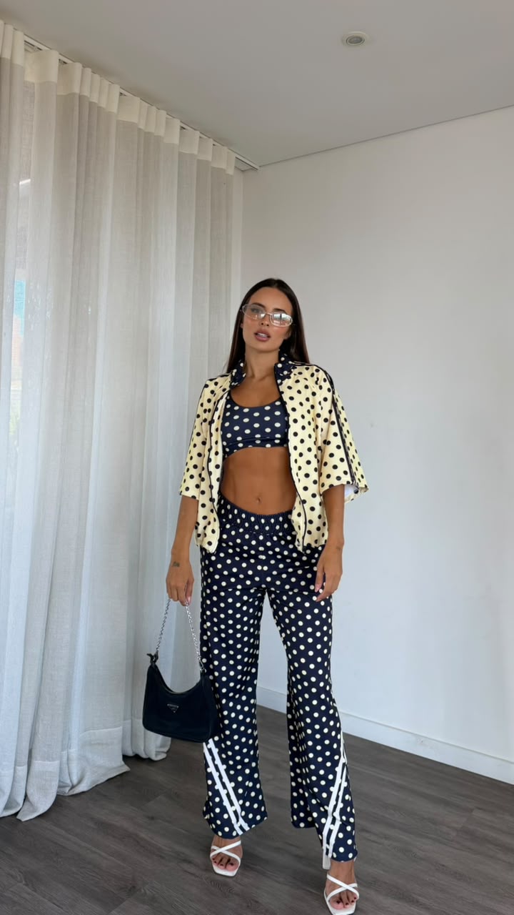 SET VIAJERO LUNARES AMARILLO