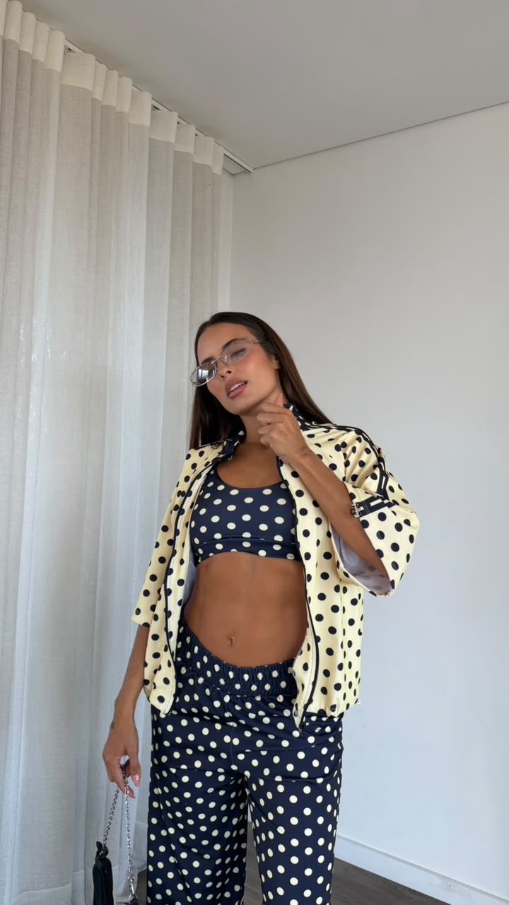 SET VIAJERO LUNARES AMARILLO